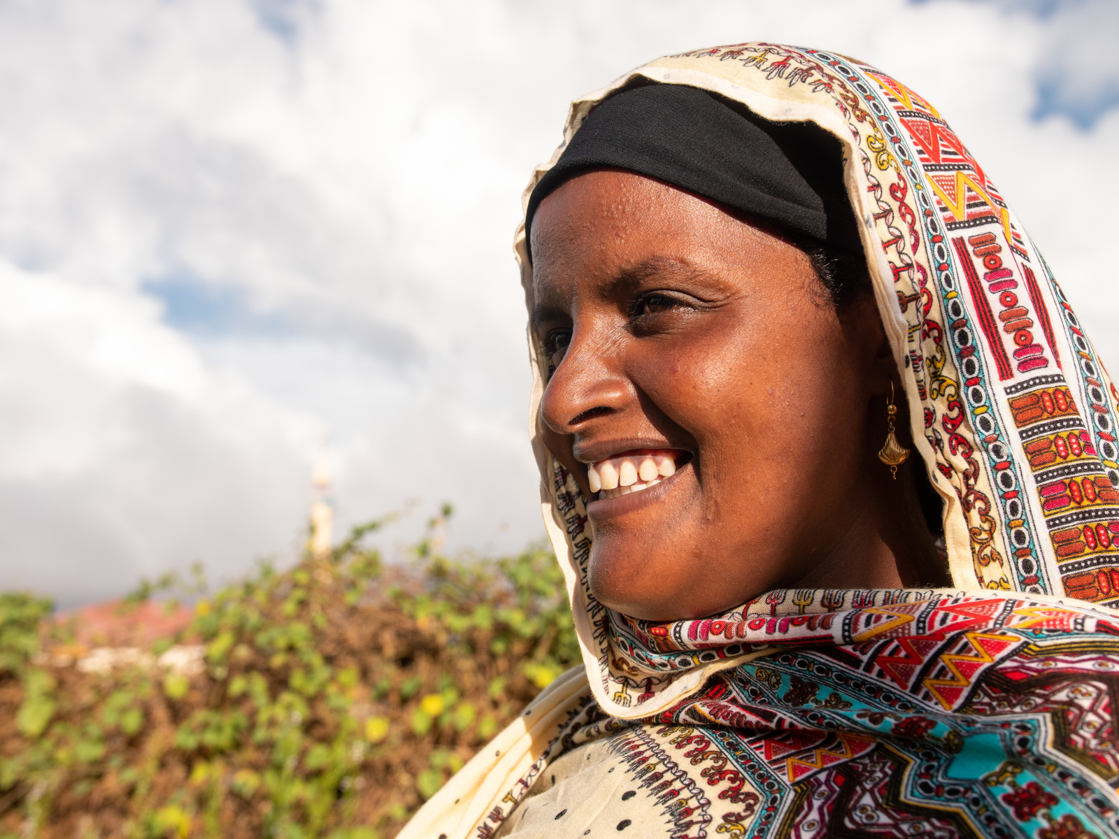 Somalimaalainen Rahma Muhammed hymyilee