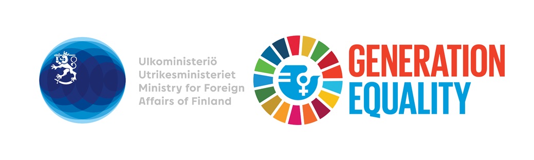 Ulkoministeriön ja Generation Equality logot