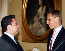 The Turkish foreign minister praised relations between Finland and Turkey as excellent.