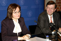 Minister Elvira Nabiullina and Minister Paavo Väyrynen