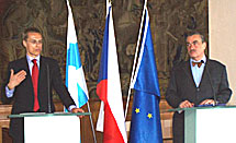 Alexander Stubb och Tjeckiens utrikesminister Karel Schwarzenberg diskuterade EU.