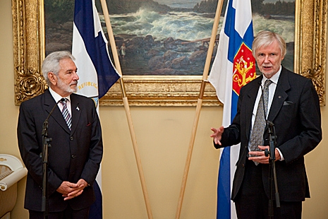 Finlands och Nicaraguas utrikesministrar diskuterade bl.a. Nicaraguas och Centralamerikas utveckling. Foto: Eero Kuosmanen