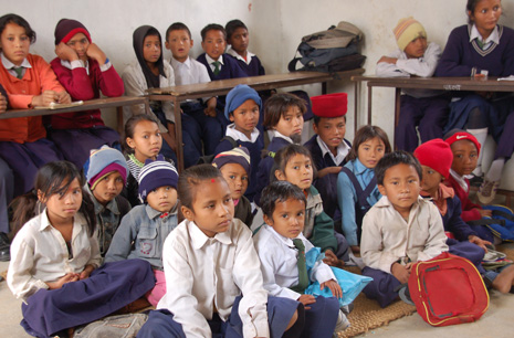 Khokanan koululaisia, Nepal. Kuva: Maarit Pulju