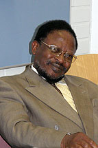Namibian paikallishallintoministeri Jerry Ekandjo. Kuva: Teija Laakso.