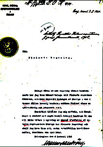 Sweden's notification of their recognition of Finland.