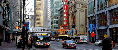 Chicago on kansainvälinen kaupunki, jossa on kiitettävä kulttuuritarjonta ja jonka keskusta ei sulkeudu työpäivän loputtua. Kuva: StGrundy