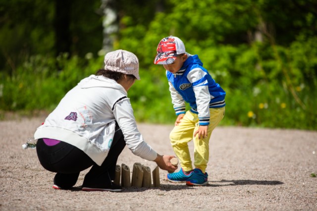 Mölkky is a very popular Finnish outdoor game that was a new discovery for many.