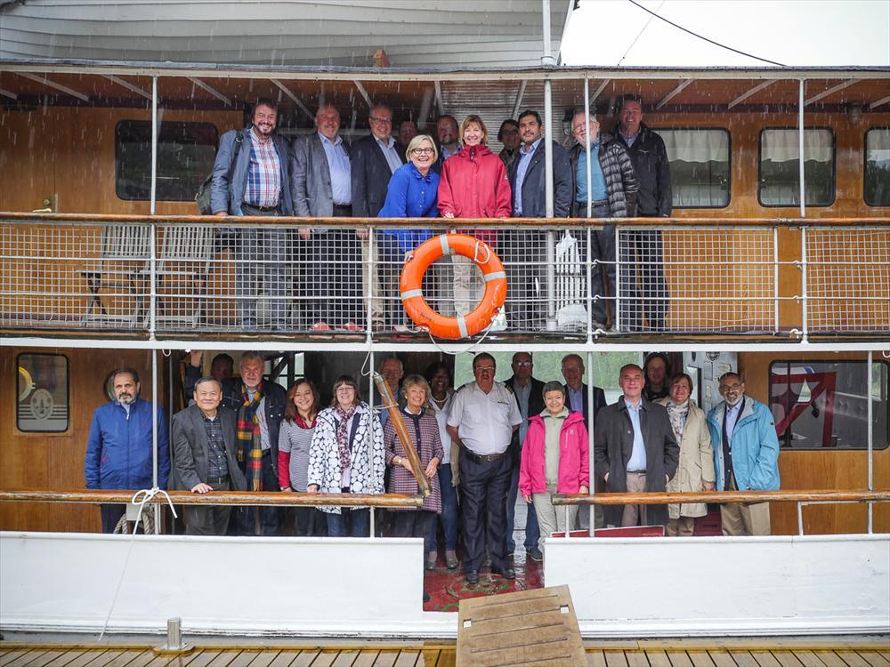 The Ambassadors travelled on a steam boat to Savonlinna. The weather was not the best, but the spirits were high.