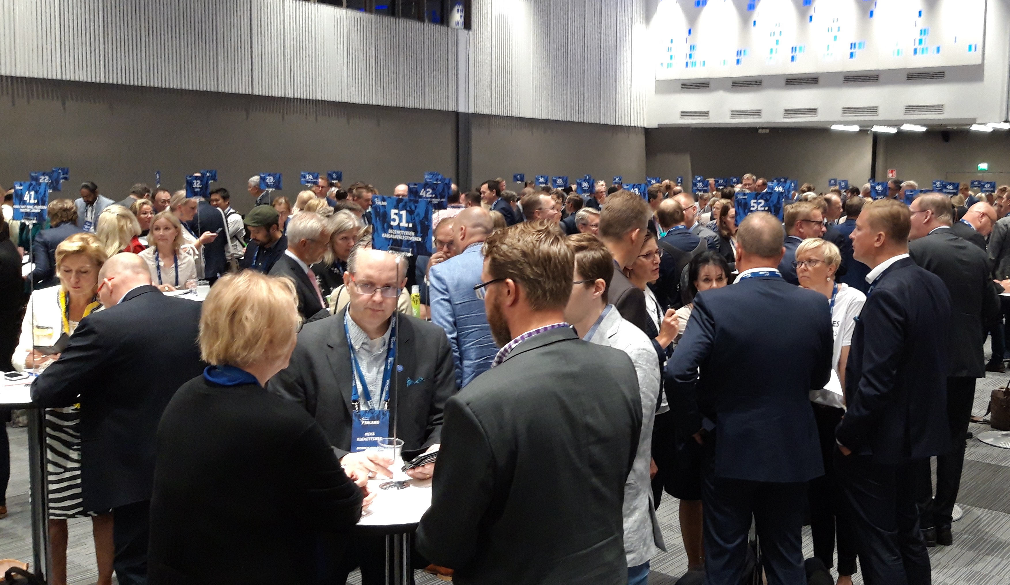Ambassadörer och Team Finland-experter möter företag på Team Finland-dagen i augusti 2019. Foto: Katri Källbacka/UM.