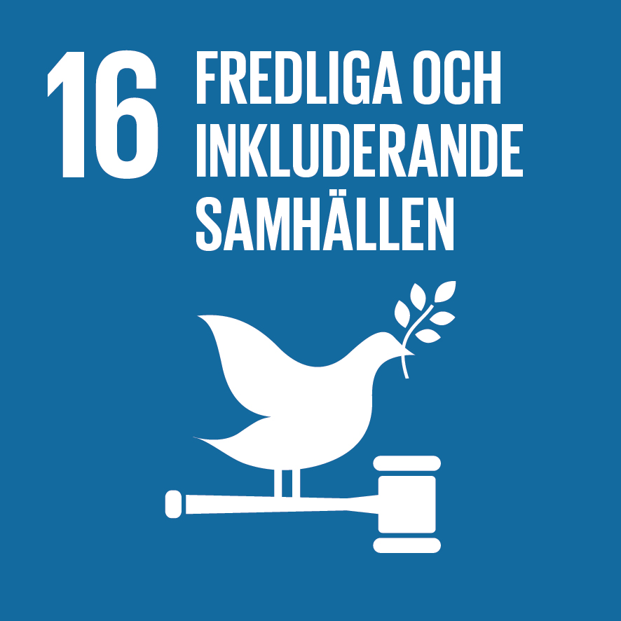 Det globala målet 16: Fredliga och inkluderande samhällen
